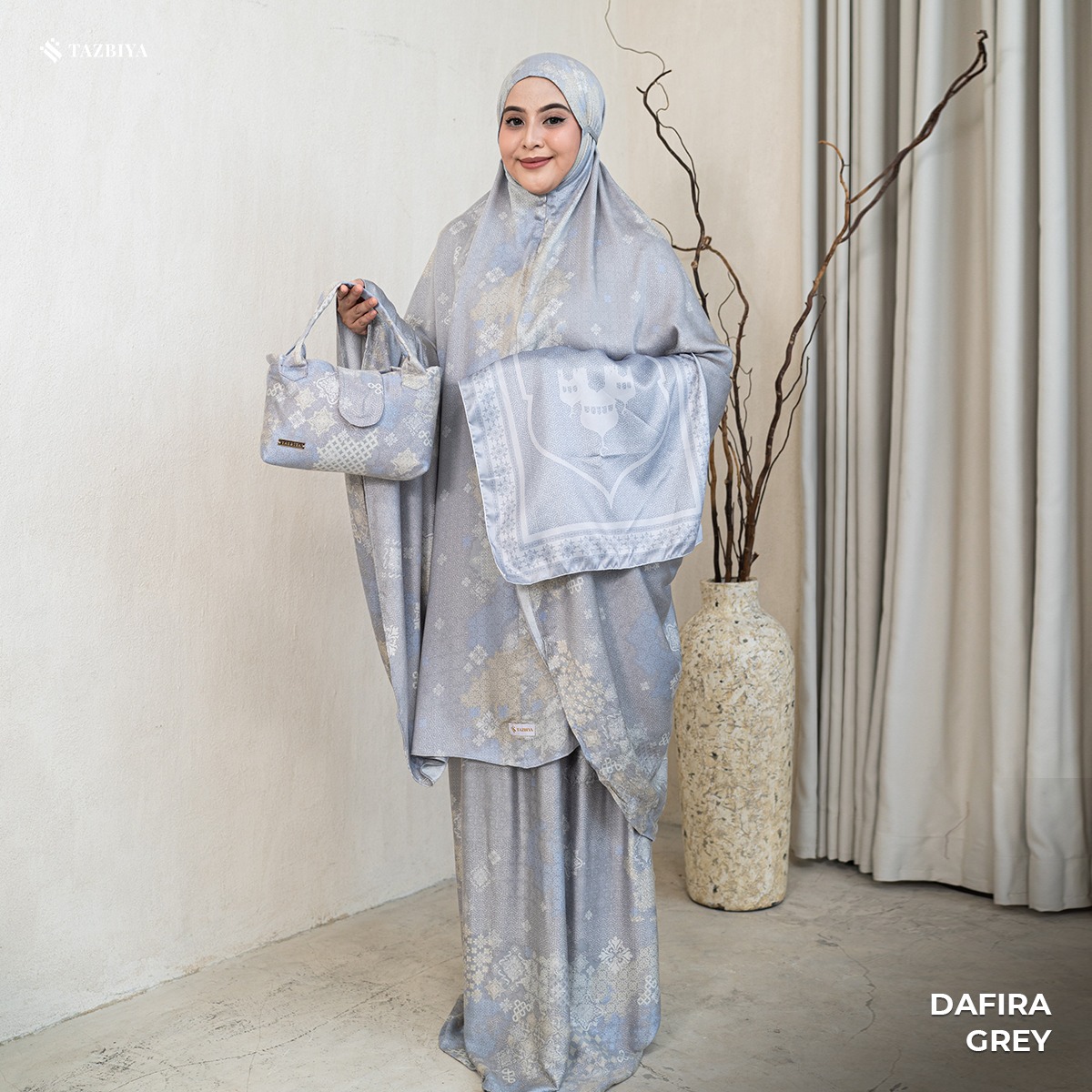 MUKENA TAZBIYA PREMIUM DAFIRA I Mukena Rayon Satin Jumbo Dewasa