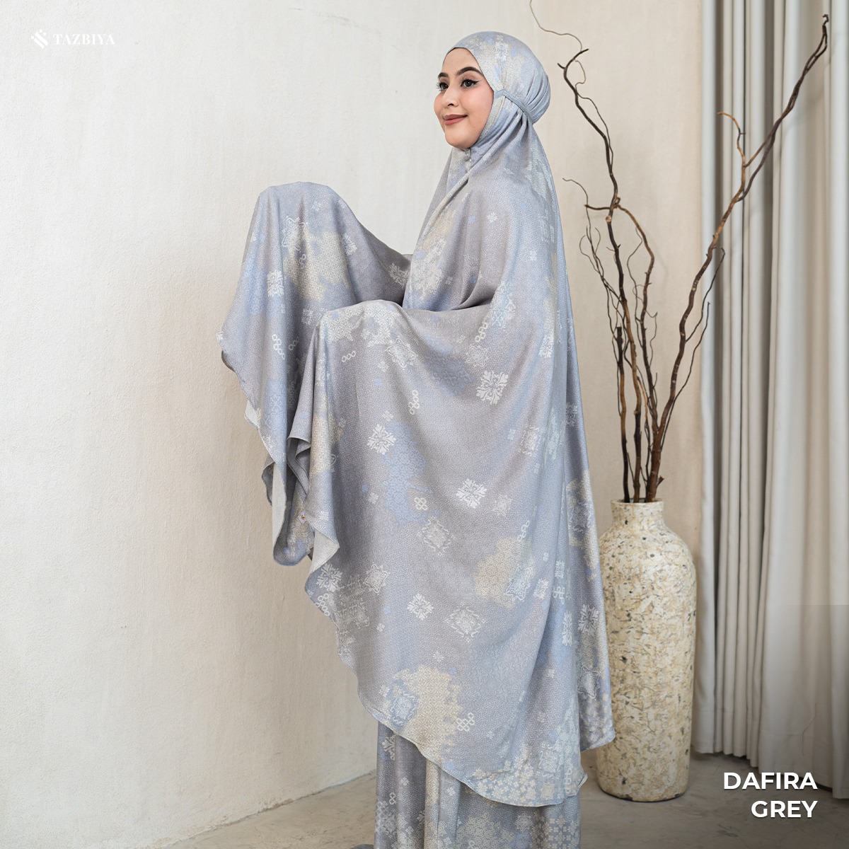 MUKENA TAZBIYA PREMIUM DAFIRA I Mukena Rayon Satin Jumbo Dewasa