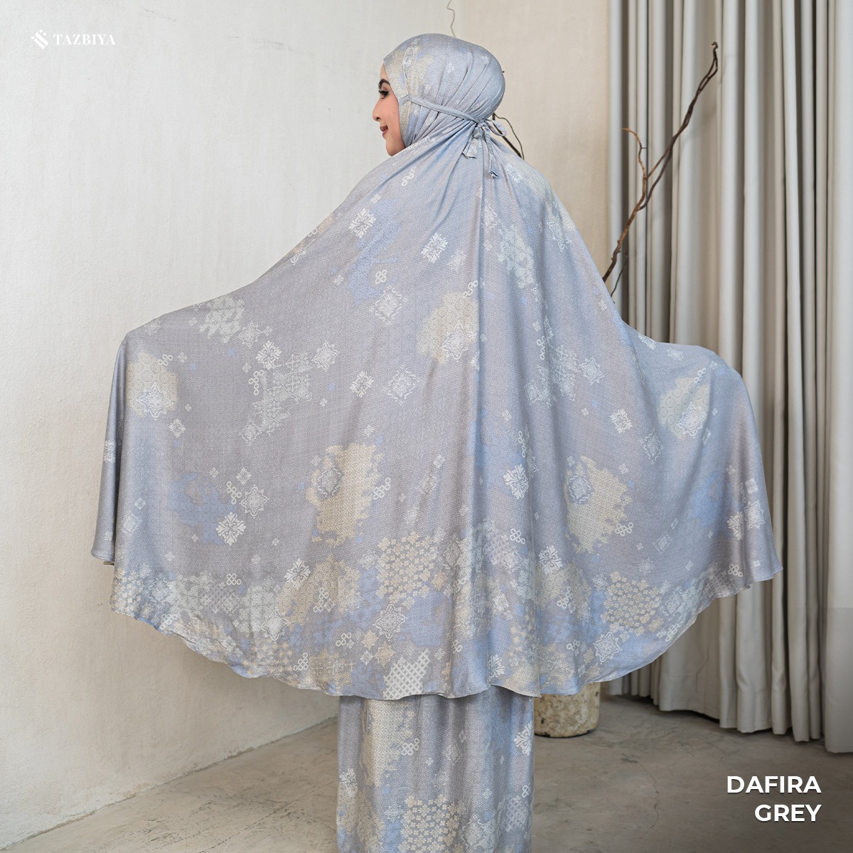 MUKENA TAZBIYA PREMIUM DAFIRA I Mukena Rayon Satin Jumbo Dewasa