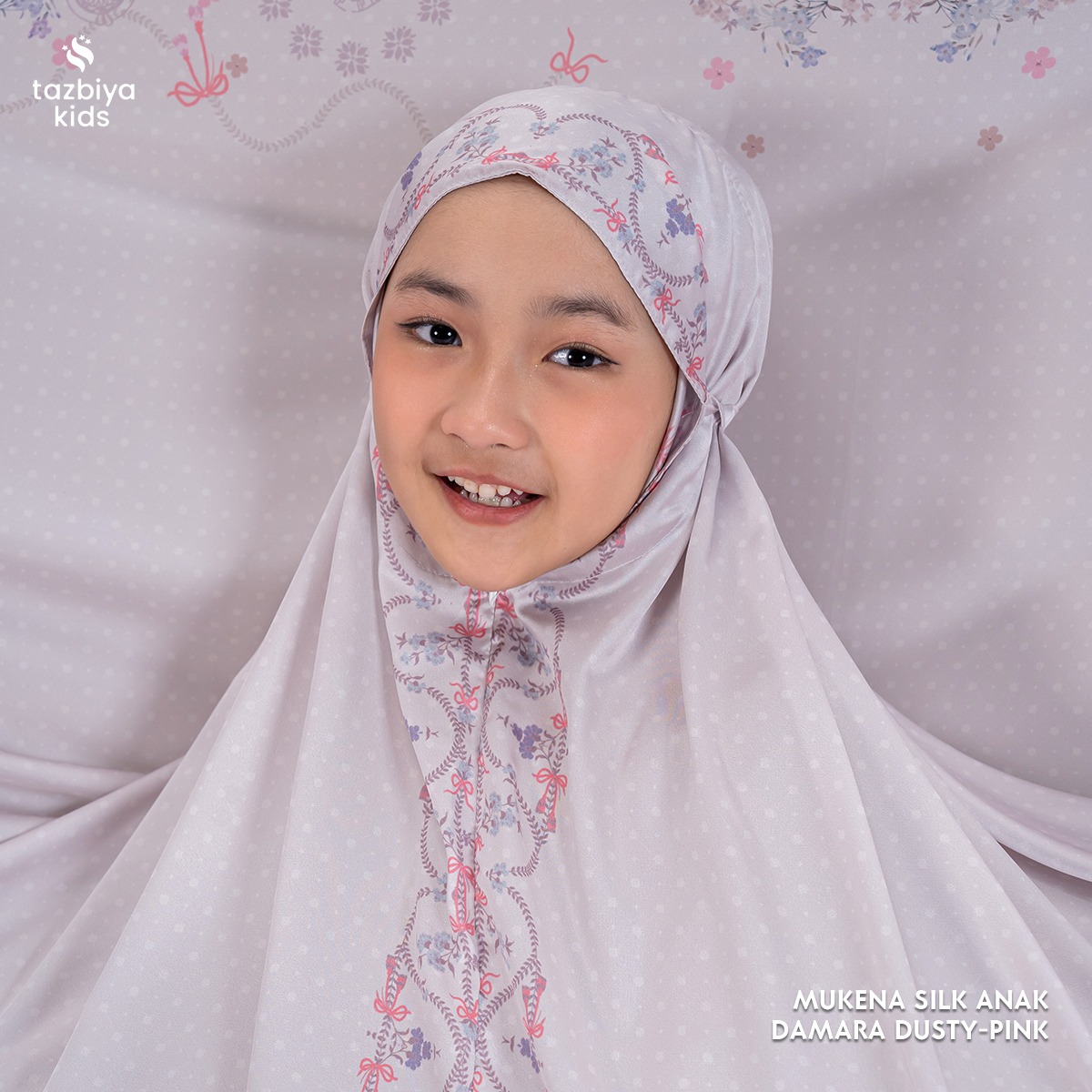 TAZBIYA MUKENA ANAK SILK DAMARA SERIES I Mukena Anak Motif TK SD SMP | Mukena Anak 4-14 Tahun
