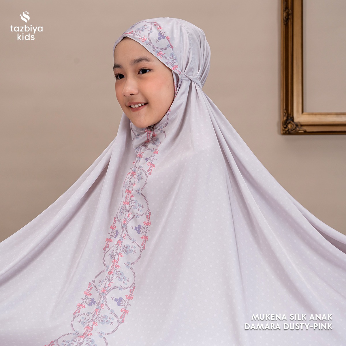 TAZBIYA MUKENA ANAK SILK DAMARA SERIES I Mukena Anak Motif TK SD SMP | Mukena Anak 4-14 Tahun