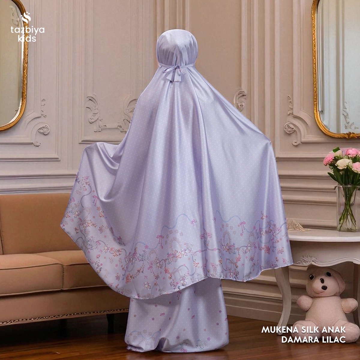 TAZBIYA MUKENA ANAK SILK DAMARA SERIES I Mukena Anak Motif TK SD SMP | Mukena Anak 4-14 Tahun