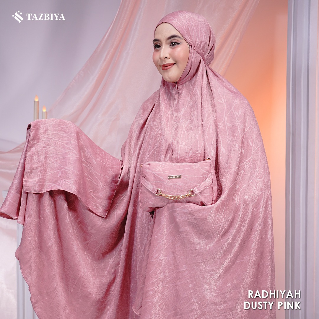 MUKENA PREMIUM SILK EMBOSS TAZBIYA DEWASA RADHIYAH NADHIRAH SERIES 
