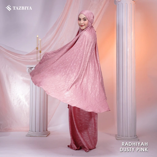 Image of MUKENA PREMIUM SILK EMBOSS TAZBIYA DEWASA RADHIYAH NADHIRAH SERIES 