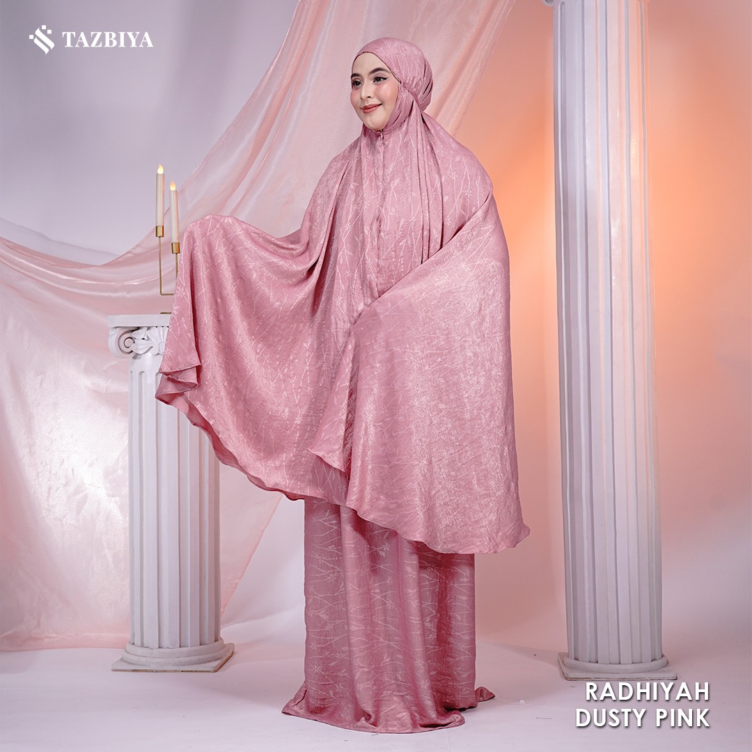 MUKENA PREMIUM SILK EMBOSS TAZBIYA DEWASA RADHIYAH NADHIRAH SERIES 