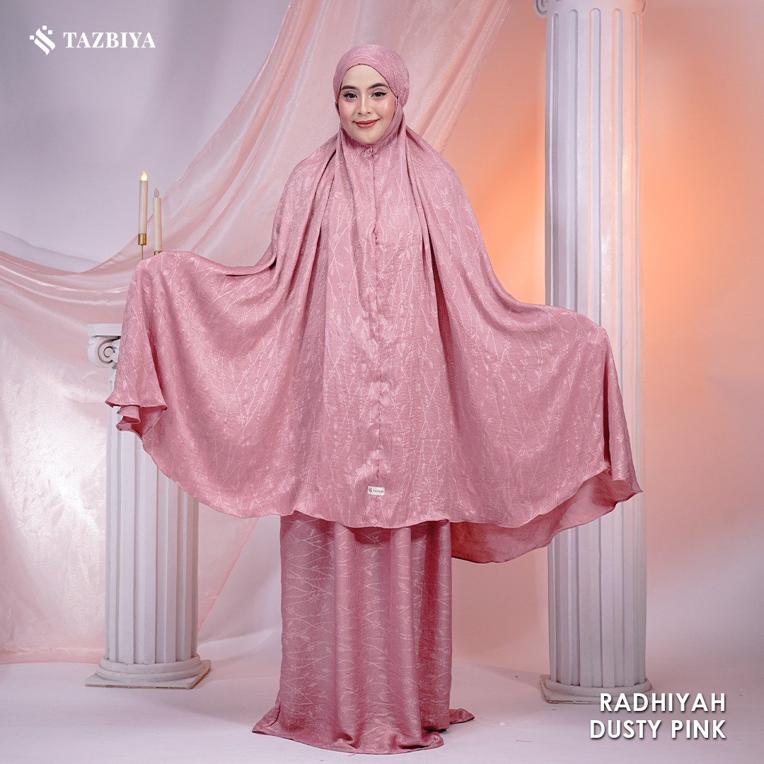MUKENA PREMIUM SILK EMBOSS TAZBIYA DEWASA RADHIYAH NADHIRAH SERIES 