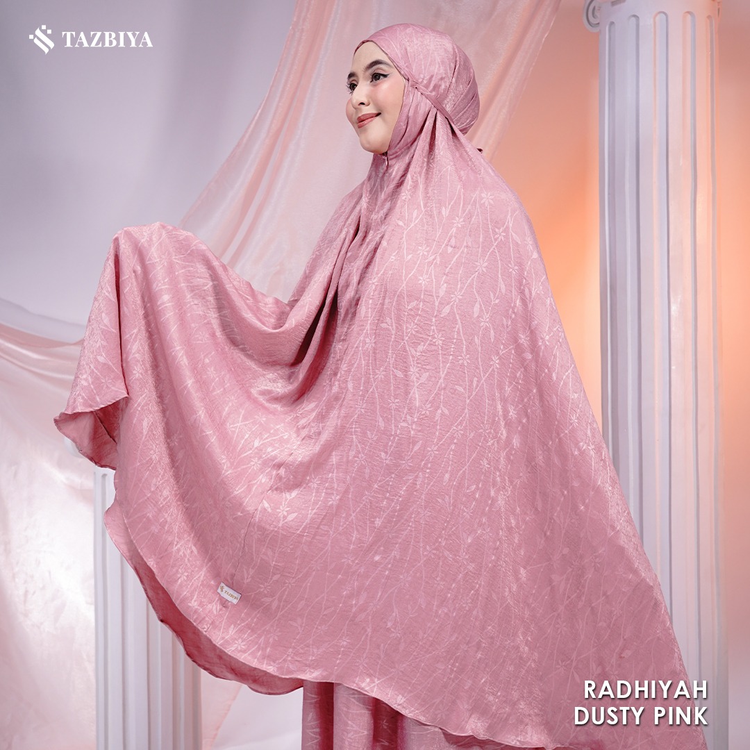 MUKENA PREMIUM SILK EMBOSS TAZBIYA DEWASA RADHIYAH NADHIRAH SERIES 