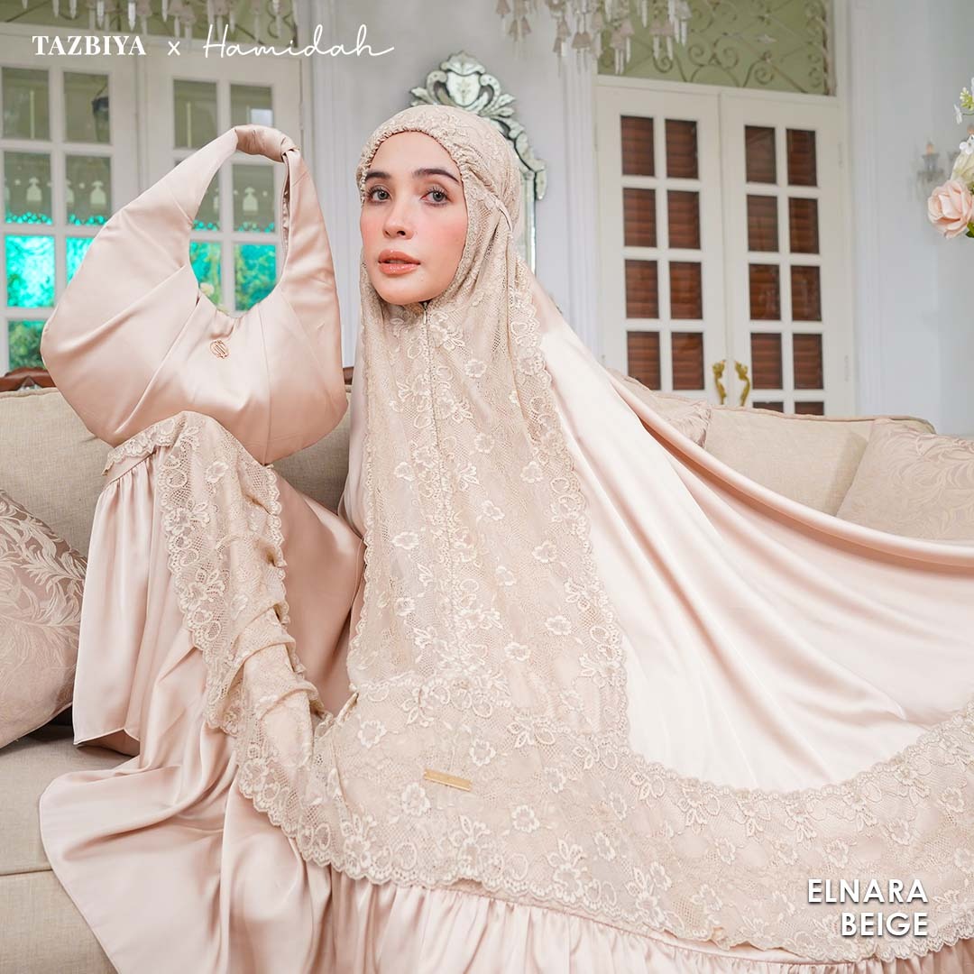 TAZBIYA X HAMIDAH MUKENA SILK LACE RENDA | Sarimbit Mukena Dewasa dan Anak I Sarimbit Prayerset Lebaran I Sarimbit Idul Fitri