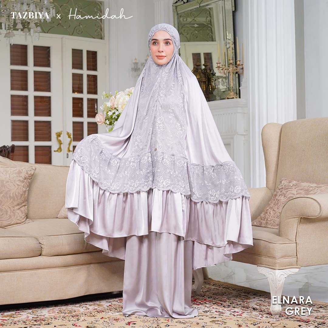 TAZBIYA X HAMIDAH MUKENA SILK LACE RENDA | Sarimbit Mukena Dewasa dan Anak I Sarimbit Prayerset Lebaran I Sarimbit Idul Fitri