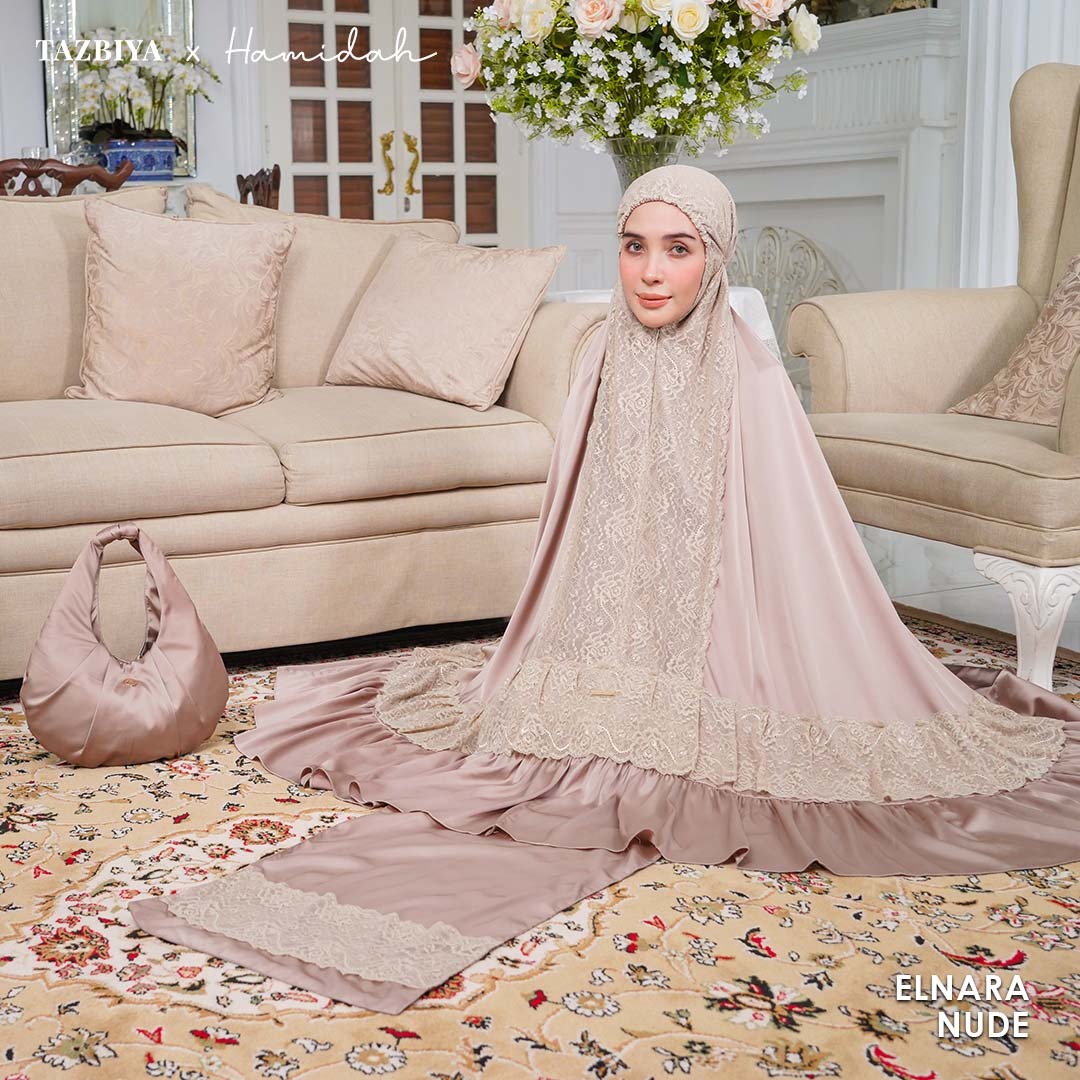 TAZBIYA X HAMIDAH MUKENA SILK LACE RENDA | Sarimbit Mukena Dewasa dan Anak I Sarimbit Prayerset Lebaran I Sarimbit Idul Fitri