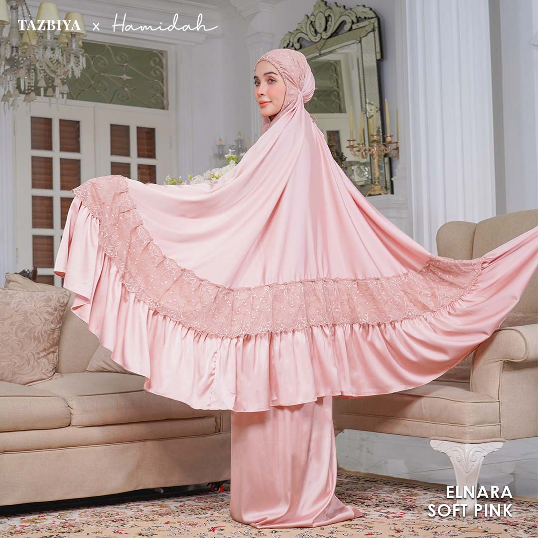 TAZBIYA X HAMIDAH MUKENA SILK LACE RENDA | Sarimbit Mukena Dewasa dan Anak I Sarimbit Prayerset Lebaran I Sarimbit Idul Fitri