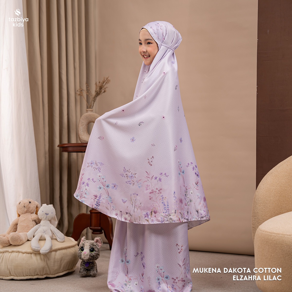 TAZBIYA MUKENA ANAK COTTON ELZAHRA SERIES | Mukena Anak Motif TK SD SMP | Mukena Anak 4-14 Tahun