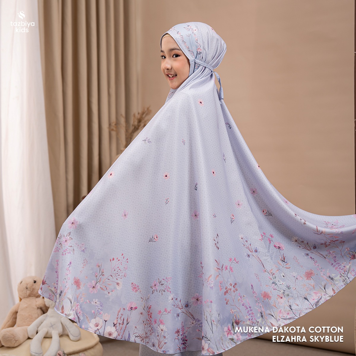 TAZBIYA MUKENA ANAK COTTON ELZAHRA SERIES | Mukena Anak Motif TK SD SMP | Mukena Anak 4-14 Tahun