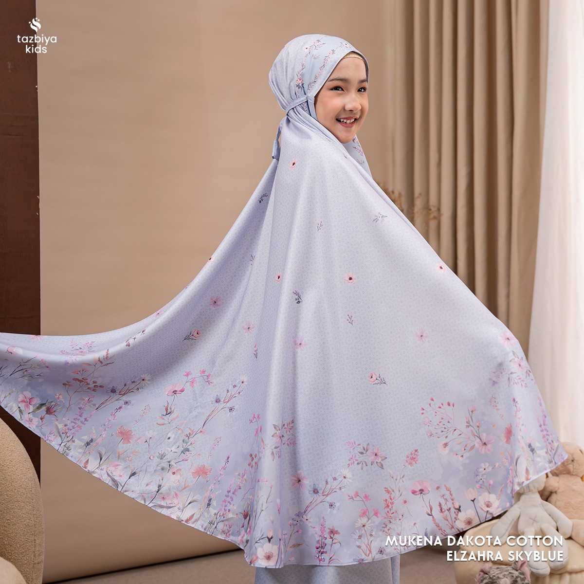 TAZBIYA MUKENA ANAK COTTON ELZAHRA SERIES | Mukena Anak Motif TK SD SMP | Mukena Anak 4-14 Tahun