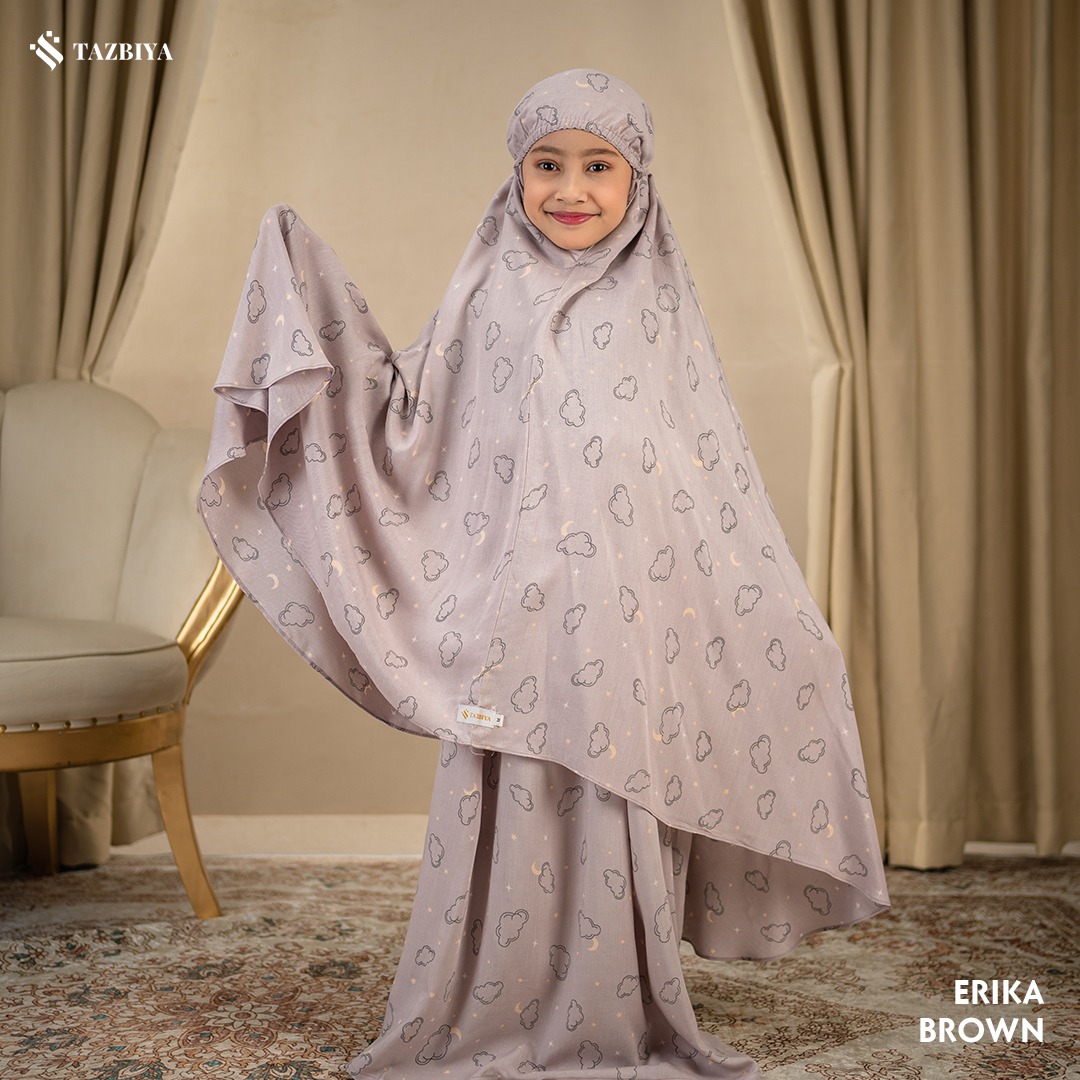 TAZBIYA MUKENA ANAK RAYON ERIKA I Mukena Anak Motif TK SD SMP | Mukena Anak 4-14 Tahun