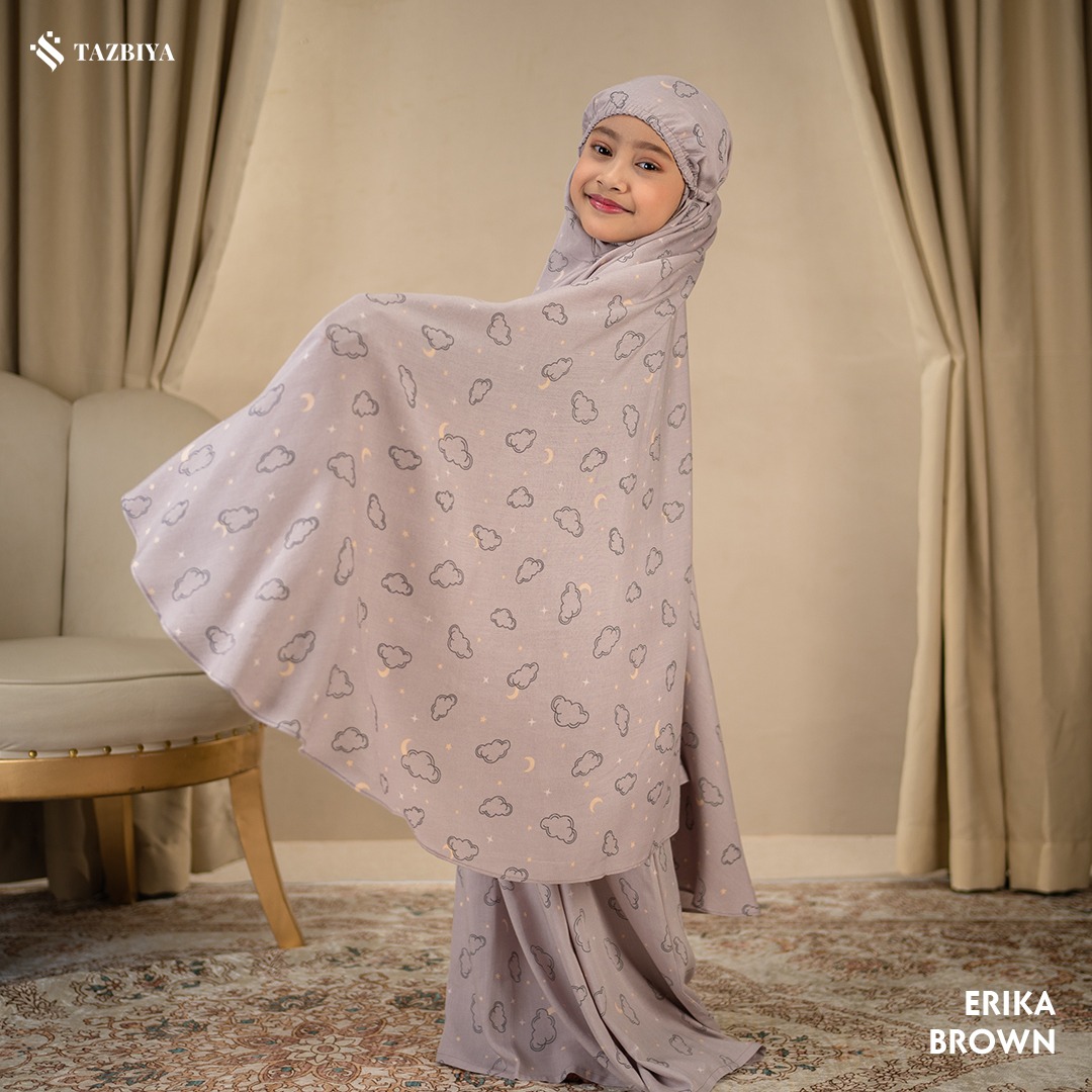 TAZBIYA MUKENA ANAK RAYON ERIKA I Mukena Anak Motif TK SD SMP | Mukena Anak 4-14 Tahun