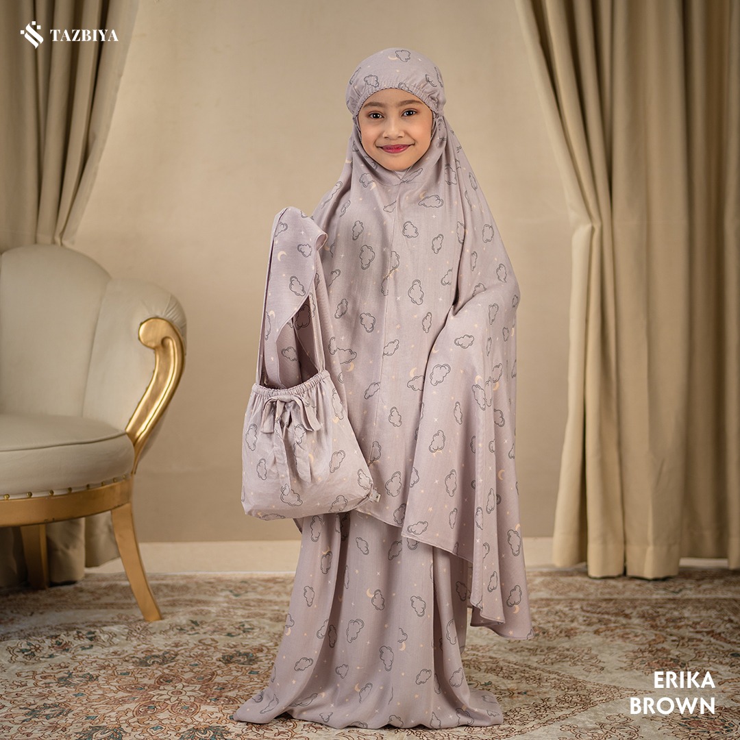 TAZBIYA MUKENA ANAK RAYON ERIKA I Mukena Anak Motif TK SD SMP | Mukena Anak 4-14 Tahun
