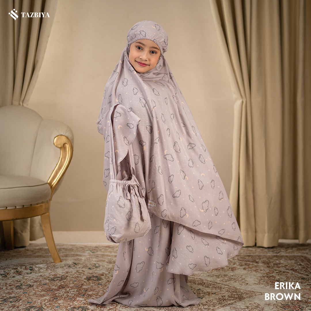 TAZBIYA MUKENA ANAK RAYON ERIKA I Mukena Anak Motif TK SD SMP | Mukena Anak 4-14 Tahun