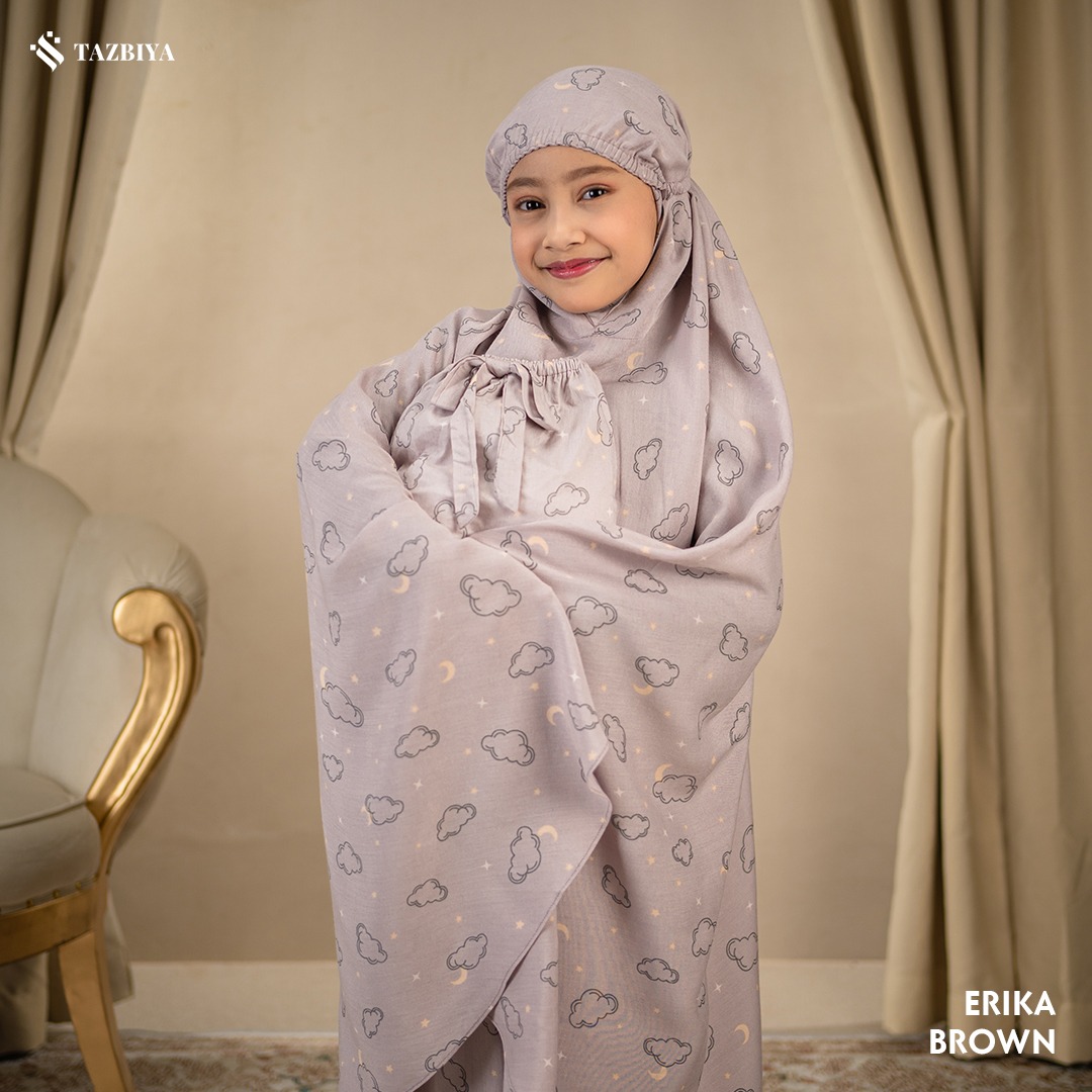 TAZBIYA MUKENA ANAK RAYON ERIKA I Mukena Anak Motif TK SD SMP | Mukena Anak 4-14 Tahun