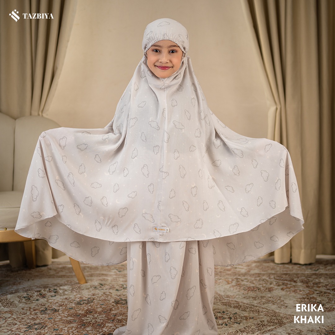 TAZBIYA MUKENA ANAK RAYON ERIKA I Mukena Anak Motif TK SD SMP | Mukena Anak 4-14 Tahun