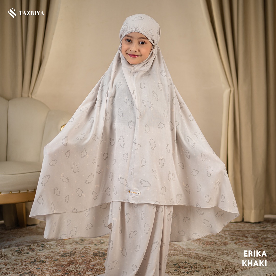 TAZBIYA MUKENA ANAK RAYON ERIKA I Mukena Anak Motif TK SD SMP | Mukena Anak 4-14 Tahun