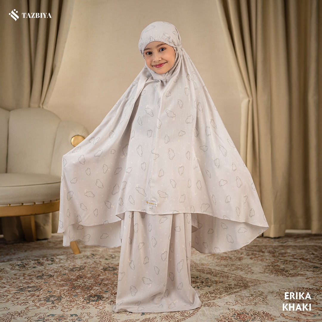 TAZBIYA MUKENA ANAK RAYON ERIKA I Mukena Anak Motif TK SD SMP | Mukena Anak 4-14 Tahun