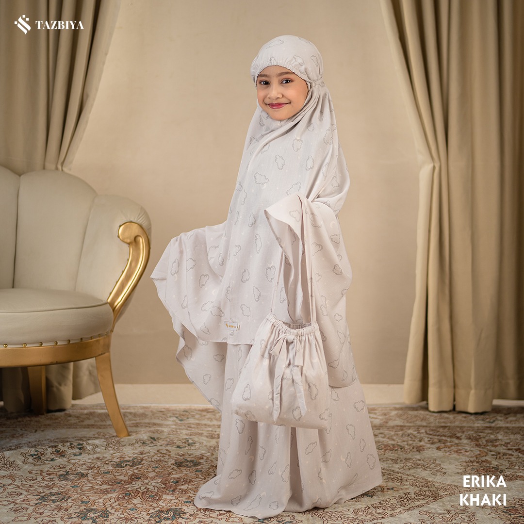 TAZBIYA MUKENA ANAK RAYON ERIKA I Mukena Anak Motif TK SD SMP | Mukena Anak 4-14 Tahun