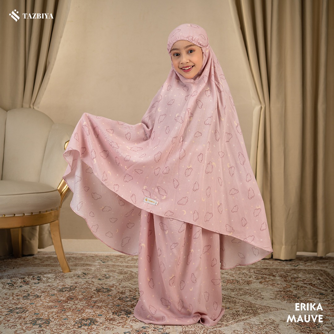 TAZBIYA MUKENA ANAK RAYON ERIKA I Mukena Anak Motif TK SD SMP | Mukena Anak 4-14 Tahun