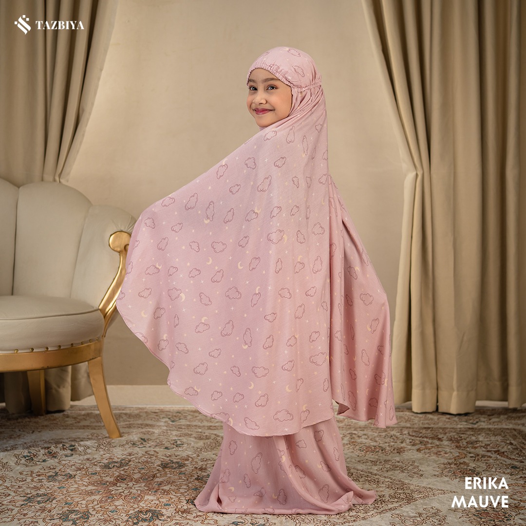 TAZBIYA MUKENA ANAK RAYON ERIKA I Mukena Anak Motif TK SD SMP | Mukena Anak 4-14 Tahun