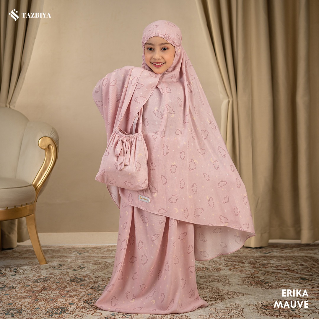 TAZBIYA MUKENA ANAK RAYON ERIKA I Mukena Anak Motif TK SD SMP | Mukena Anak 4-14 Tahun