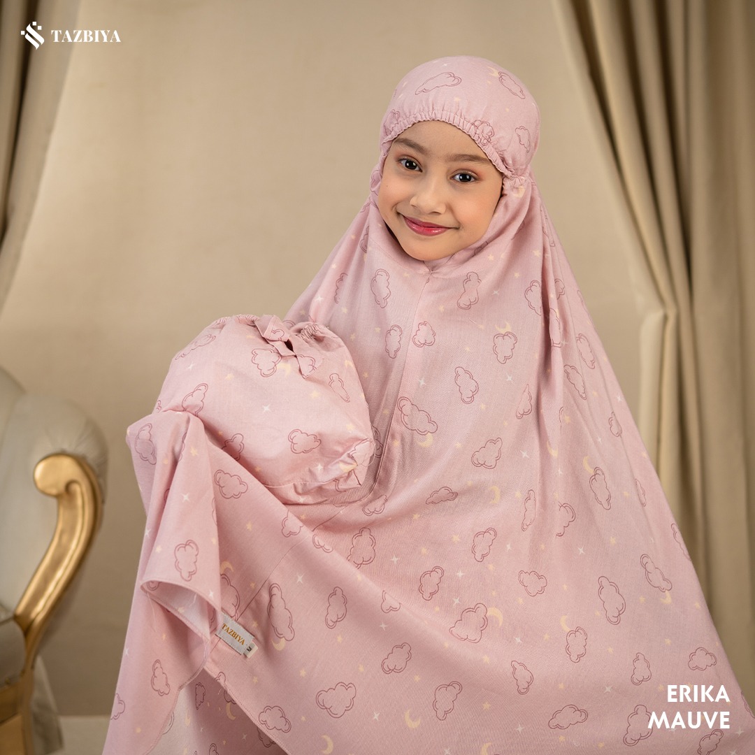 TAZBIYA MUKENA ANAK RAYON ERIKA I Mukena Anak Motif TK SD SMP | Mukena Anak 4-14 Tahun