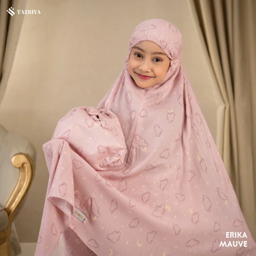 Image of TAZBIYA MUKENA ANAK RAYON ERIKA I Mukena Anak Motif TK SD SMP | Mukena Anak 4-14 Tahun