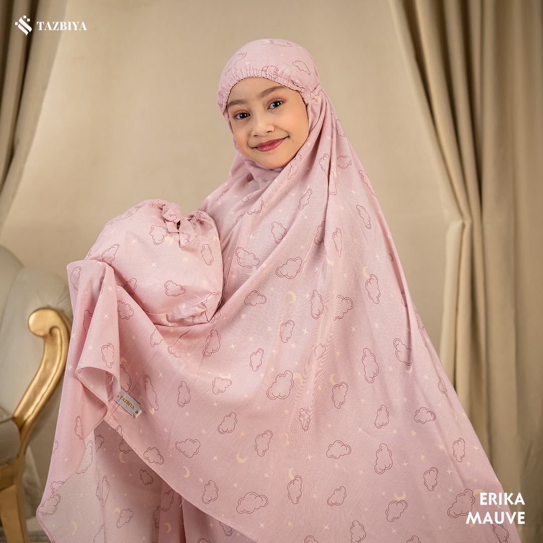TAZBIYA MUKENA ANAK RAYON ERIKA I Mukena Anak Motif TK SD SMP | Mukena Anak 4-14 Tahun