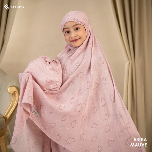 Image of TAZBIYA MUKENA ANAK RAYON ERIKA I Mukena Anak Motif TK SD SMP | Mukena Anak 4-14 Tahun
