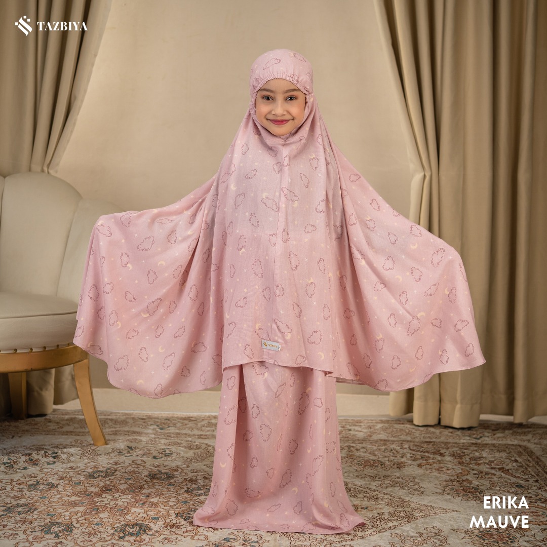 TAZBIYA MUKENA ANAK RAYON ERIKA I Mukena Anak Motif TK SD SMP | Mukena Anak 4-14 Tahun