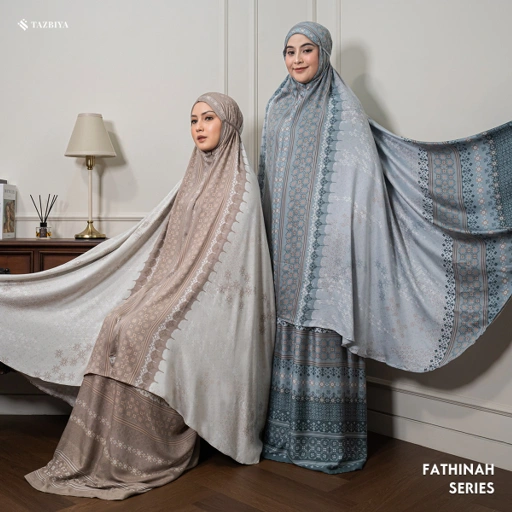 Image of MUKENA TAZBIYA PREMIUM FATHINAH I Mukena Rayon Satin Jumbo Dewasa