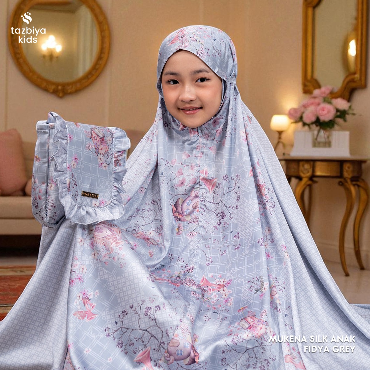 TAZBIYA MUKENA ANAK SILK FIDYA SERIES I Mukena Anak Motif TK SD SMP | Mukena Anak 4-14 Tahun