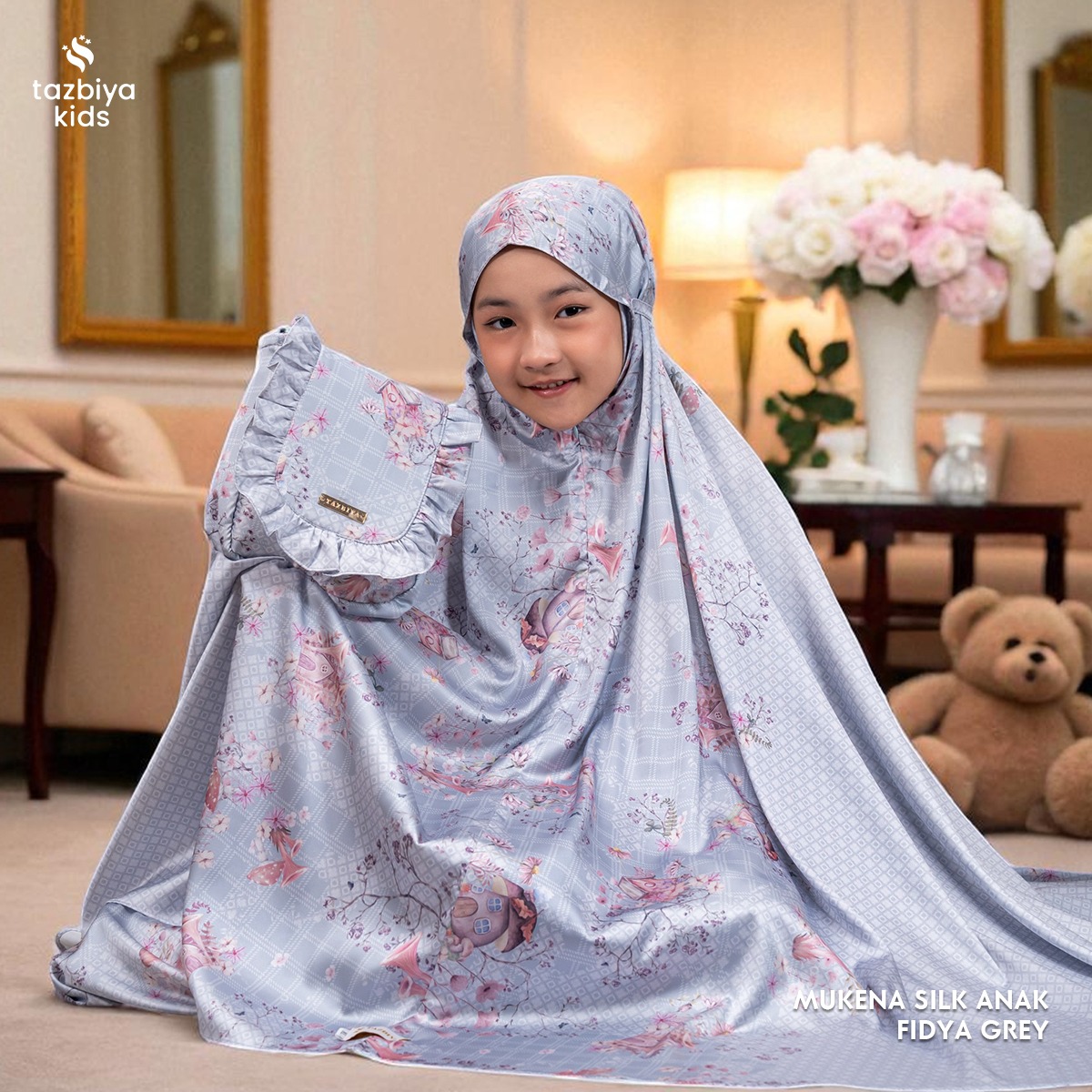 TAZBIYA MUKENA ANAK SILK FIDYA SERIES I Mukena Anak Motif TK SD SMP | Mukena Anak 4-14 Tahun
