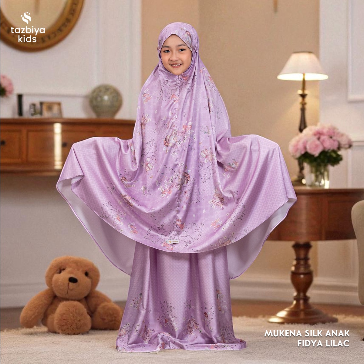 TAZBIYA MUKENA ANAK SILK FIDYA SERIES I Mukena Anak Motif TK SD SMP | Mukena Anak 4-14 Tahun