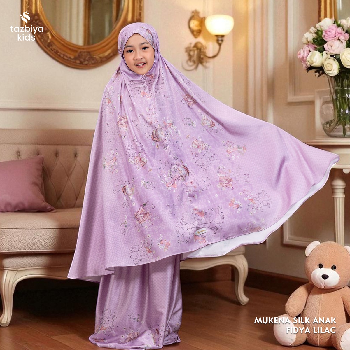 TAZBIYA MUKENA ANAK SILK FIDYA SERIES I Mukena Anak Motif TK SD SMP | Mukena Anak 4-14 Tahun