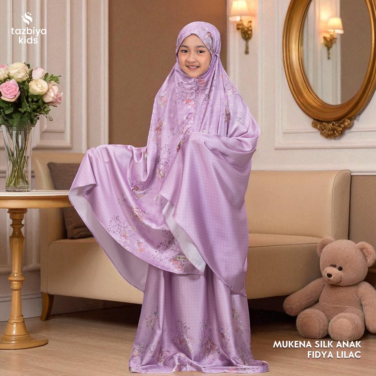 TAZBIYA MUKENA ANAK SILK FIDYA SERIES I Mukena Anak Motif TK SD SMP | Mukena Anak 4-14 Tahun