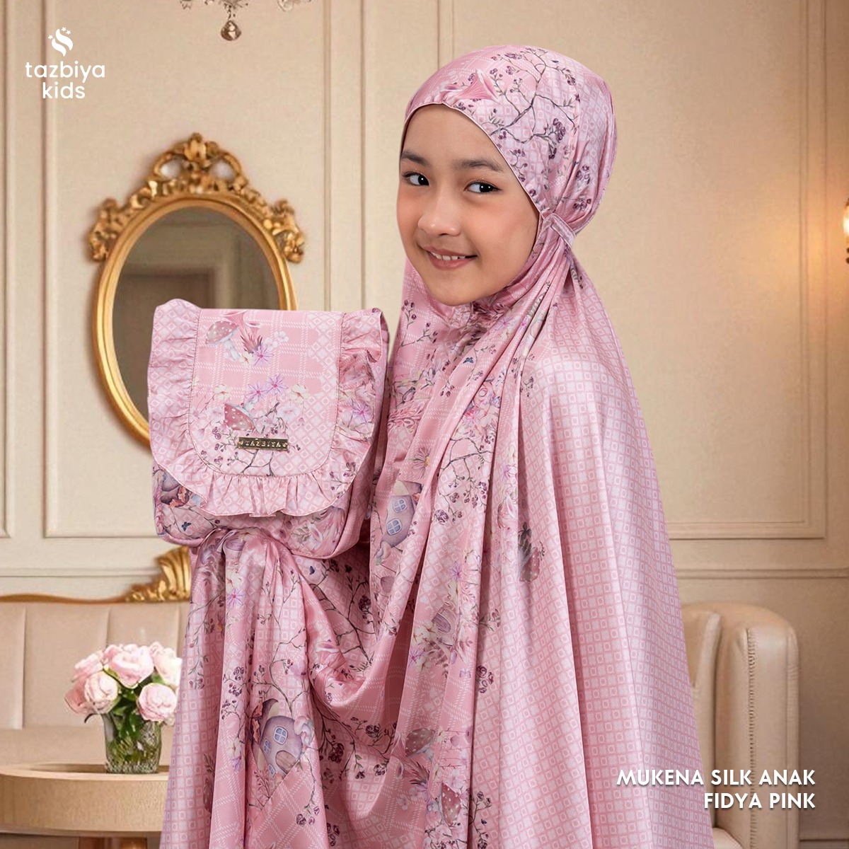 TAZBIYA MUKENA ANAK SILK FIDYA SERIES I Mukena Anak Motif TK SD SMP | Mukena Anak 4-14 Tahun