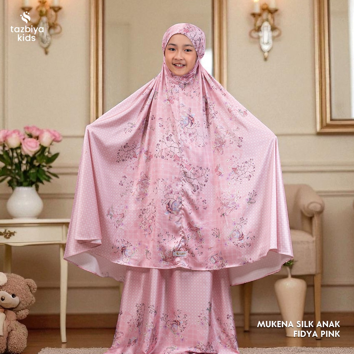 TAZBIYA MUKENA ANAK SILK FIDYA SERIES I Mukena Anak Motif TK SD SMP | Mukena Anak 4-14 Tahun