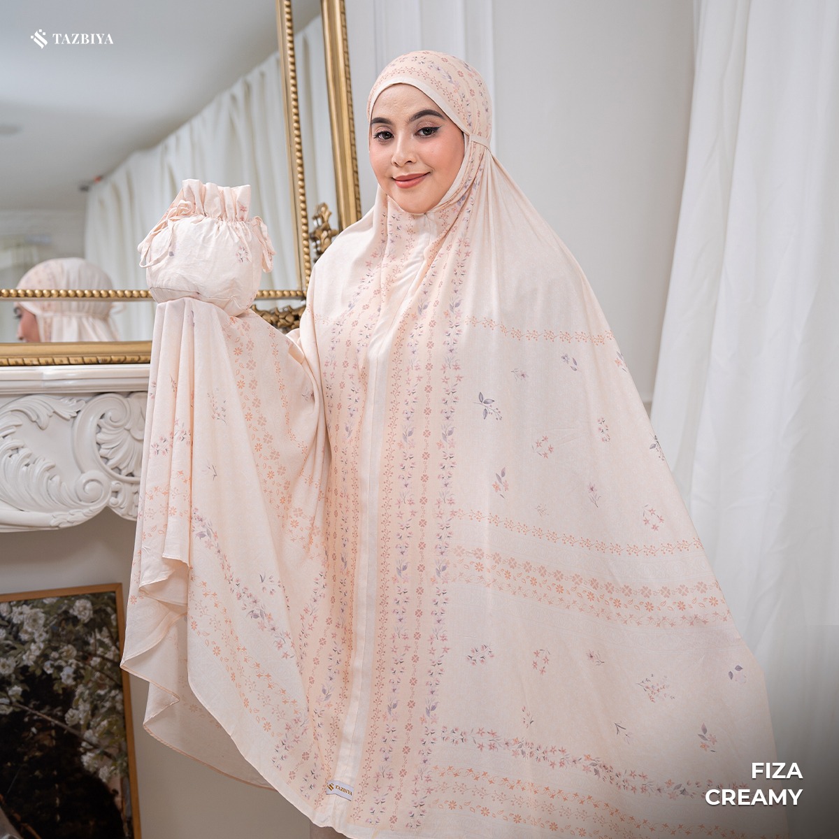 TAZBIYA MUKENA PREMIUM RAYON WATERCOLOR FIZA SERIES ALLSIZE