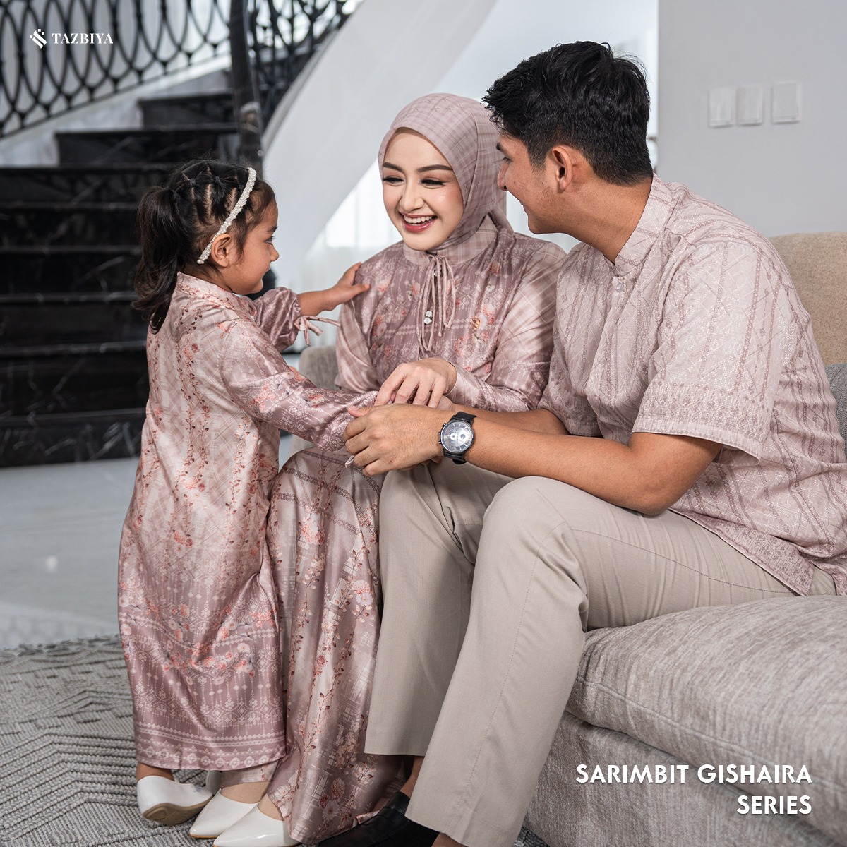[PRE-ORDER] TAZBIYA SARIMBIT GISHAIRA SERIES | Baju Sarimbit Lebaran | Baju Sarimbit | Baju Sarimbit Keluarga | Sarimbit 2026