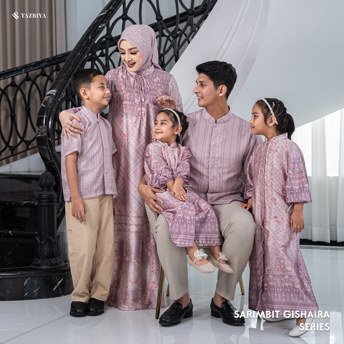 [PRE-ORDER] TAZBIYA SARIMBIT GISHAIRA SERIES | Baju Sarimbit Lebaran | Baju Sarimbit | Baju Sarimbit Keluarga | Sarimbit 2026
