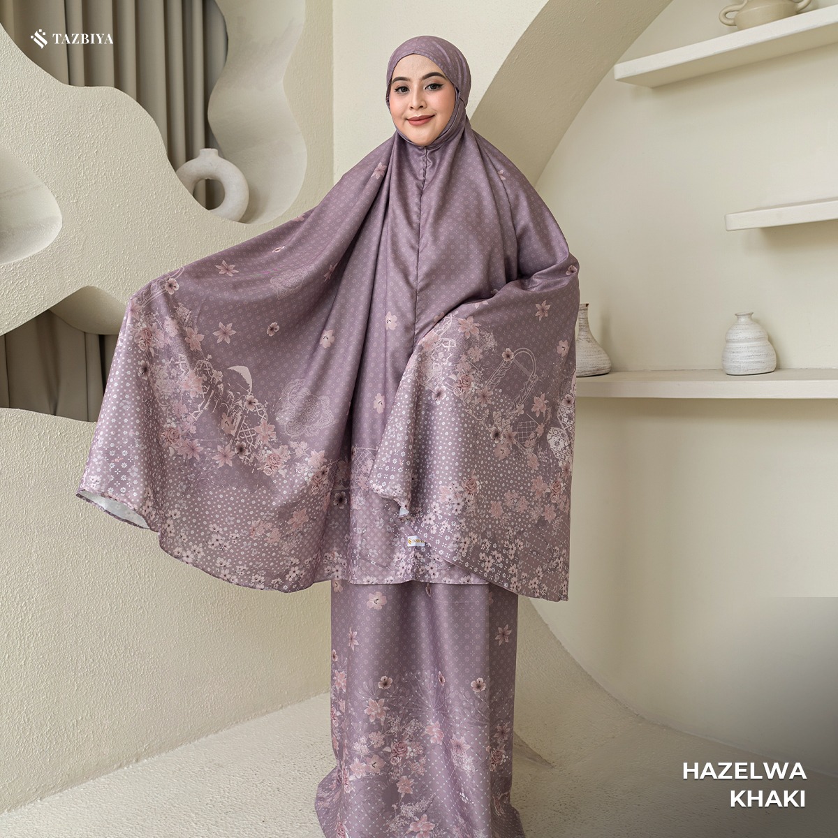 TAZBIYA MUKENA PREMIUM COTTON HAZELWA SERIES ALLSIZE