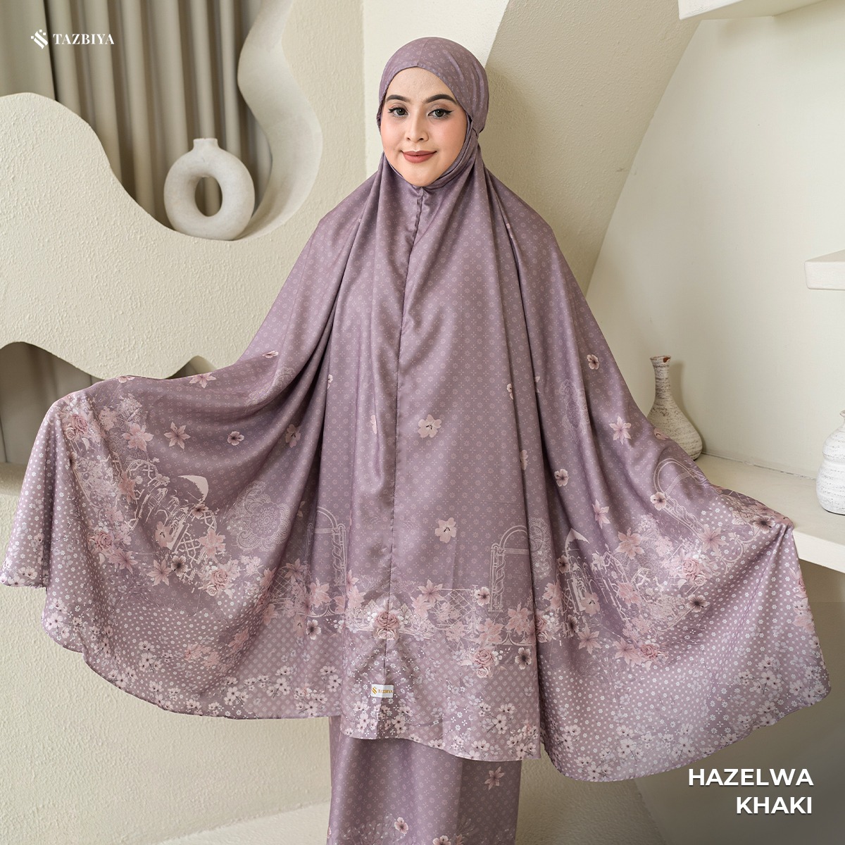 TAZBIYA MUKENA PREMIUM COTTON HAZELWA SERIES ALLSIZE