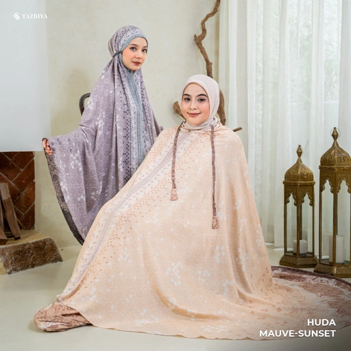 Image of TAZBIYA MUKENA HUDA SERIES | MUKENA RAYON SAJADAH PREMIUM 2IN1 DEWASA