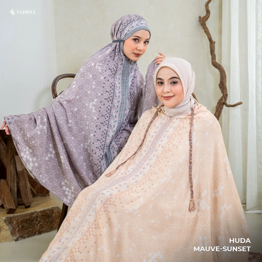 Image of TAZBIYA MUKENA HUDA SERIES | MUKENA RAYON SAJADAH PREMIUM 2IN1 DEWASA